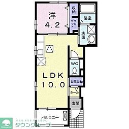 SKYリバー 1LDKの間取図画像