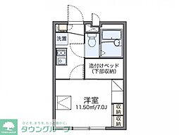 レオパレスTS 1Kの間取図画像