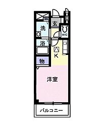 メゾンコリーヌムサシノ 1Kの間取図画像