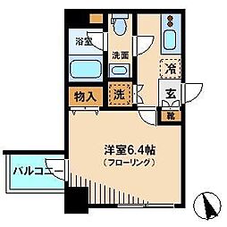 グラントゥルース練馬2 1Kの間取図画像