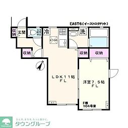 EASTSIXF 1LDKの間取図画像