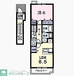 メイプルメゾン高野台 1LDKの間取図画像