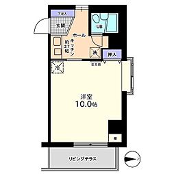 信開ウェラコート日之出 1Kの間取図画像