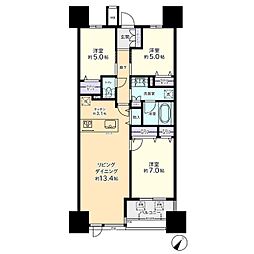 プレミア富山駅前 3LDKの間取図画像