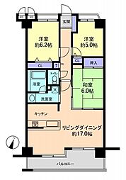アパガーデンヒルズ大手町 3LDKの間取図画像