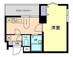 信開グラビス高岡 1DKの間取図画像