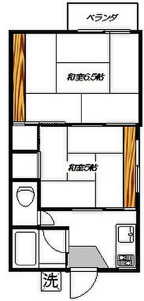 コーポ古屋 203｜東京都杉並区阿佐谷南３丁目(賃貸アパート2K・2階・30.00㎡)の写真 その2