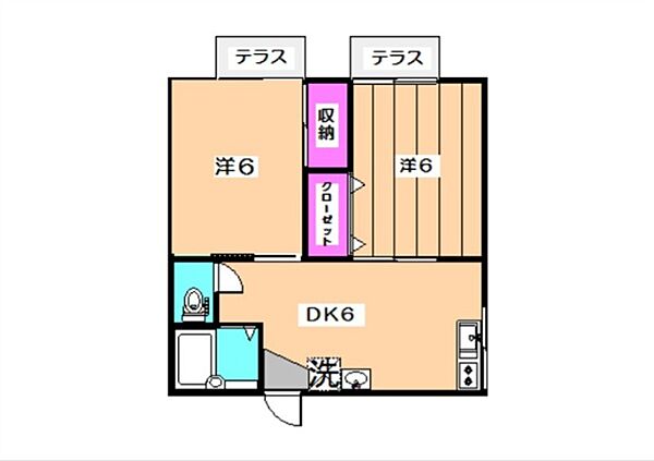 グリーンハイツ 203｜東京都杉並区阿佐谷北５丁目(賃貸アパート2DK・2階・34.00㎡)の写真 その2