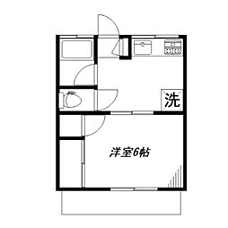 コーポコトブキ 1Kの間取図画像