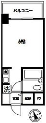 南阿佐ヶ谷シティハウス ワンルームの間取図画像