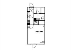 アールデコ新高円寺 1Kの間取図画像