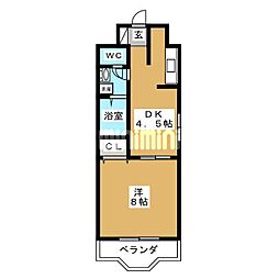 ジョイキャッスル 1DKの間取図画像