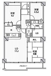 T'sガーデン西船橋 3LDKの間取図画像