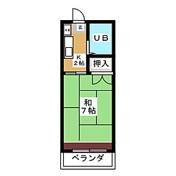 メゾンタカツ 1Kの間取図画像