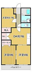 オステンハイム 3DKの間取図画像