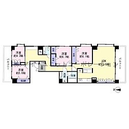 ユニーブル小岩 4LDKの間取図画像