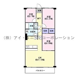 サンピア鎌ヶ谷 3LDKの間取図画像