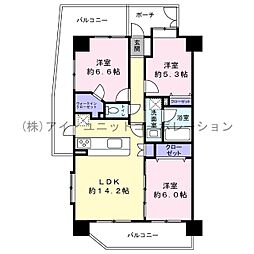 セレナハイム北松戸 3LDKの間取図画像