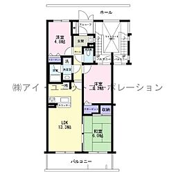 ロイヤルステージ東船橋デュアルウェストウィング 3LDKの間取図画像