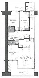 ヴェルデゾーナ新八柱 3LDKの間取図画像