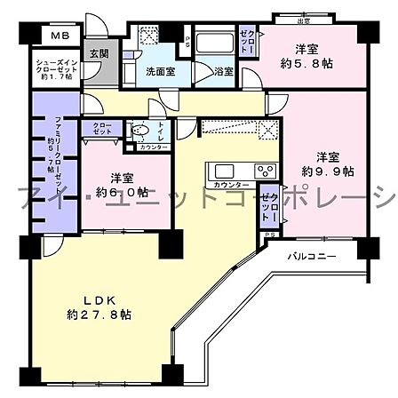 3LDK 間取り