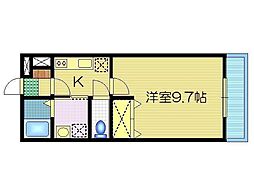 サンローズ 1Kの間取図画像