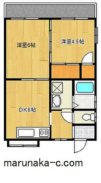 エキシブハイムくまざわ 201｜東京都町田市本町田(賃貸アパート2DK・2階・39.74㎡)の写真 その2