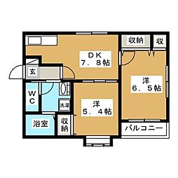 間取図画像 2DK