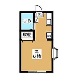 ジュネパレス新松戸第56 ワンルームの間取図画像