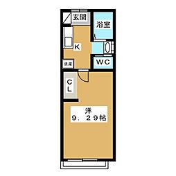 グリーンメゾン・マナカ 1Kの間取図画像