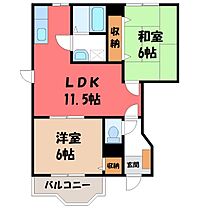 ファインヒルズ D  ｜ 栃木県宇都宮市台新田町（賃貸アパート2LDK・1階・51.79㎡） その2