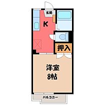 メゾンヴェルデ B棟  ｜ 栃木県宇都宮市御幸ケ原町（賃貸アパート1K・2階・24.92㎡） その2