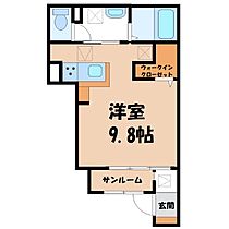 パストラル  ｜ 栃木県宇都宮市西川田町（賃貸アパート1R・1階・29.40㎡） その2