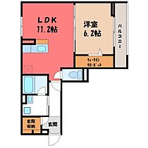 Presso-U  ｜ 栃木県宇都宮市東宿郷2丁目（賃貸アパート1LDK・1階・43.88㎡） その2