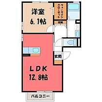 ルピナス コート C  ｜ 栃木県宇都宮市江曽島町（賃貸アパート1LDK・2階・46.03㎡） その2