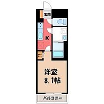 Luana an  ｜ 栃木県宇都宮市本丸町（賃貸マンション1K・2階・27.20㎡） その2