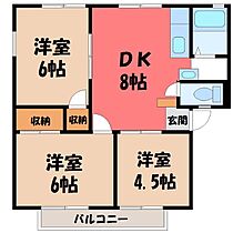 松本ハイツ E棟  ｜ 栃木県栃木市大平町富田（賃貸アパート3LDK・1階・51.83㎡） その2