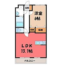 プチセゾン城東公園  ｜ 栃木県小山市城東1丁目（賃貸マンション1LDK・1階・46.58㎡） その2