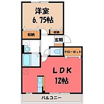 カサグランデ藤  ｜ 栃木県宇都宮市簗瀬4丁目（賃貸アパート1LDK・1階・46.30㎡） その2