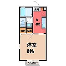 Ｓスクエア II  ｜ 茨城県結城市国府町1丁目（賃貸アパート1K・1階・26.71㎡） その2