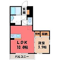 グランドールAbe  ｜ 栃木県宇都宮市平松本町（賃貸アパート1LDK・1階・37.03㎡） その2