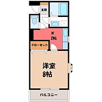 シトロンビレッジ  ｜ 栃木県宇都宮市簗瀬町（賃貸マンション1K・2階・32.91㎡） その2