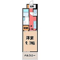 イースト アヴェニュー  ｜ 栃木県宇都宮市上横田町（賃貸マンション1K・3階・30.96㎡） その2