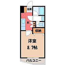 ウインズ杉  ｜ 栃木県宇都宮市東宿郷1丁目（賃貸マンション1K・4階・28.08㎡） その2