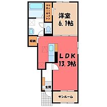 エムズサニーガーデン 27  ｜ 茨城県筑西市門井（賃貸アパート1LDK・1階・50.01㎡） その2