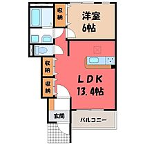 パーチェ B棟  ｜ 栃木県栃木市薗部町3丁目（賃貸アパート1LDK・1階・48.79㎡） その2