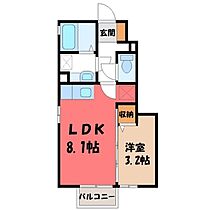 シャルムコート桜  ｜ 栃木県宇都宮市桜5丁目（賃貸アパート1LDK・1階・29.43㎡） その2