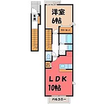 モーニング・サン Ｂ  ｜ 栃木県小山市天神町2丁目（賃貸アパート1LDK・2階・42.37㎡） その2