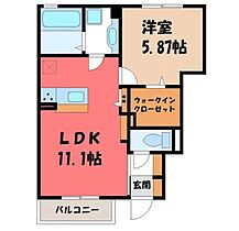 ブロードウェイ C  ｜ 茨城県結城市大字結城（賃貸アパート1LDK・1階・41.74㎡） その2