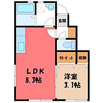 若木町3丁目アパート(仮)  ｜ 栃木県小山市若木町3丁目（賃貸アパート1LDK・1階・28.36㎡） その2